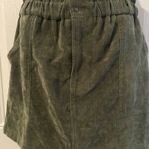 HYFVE Olive Corduroy Skirt